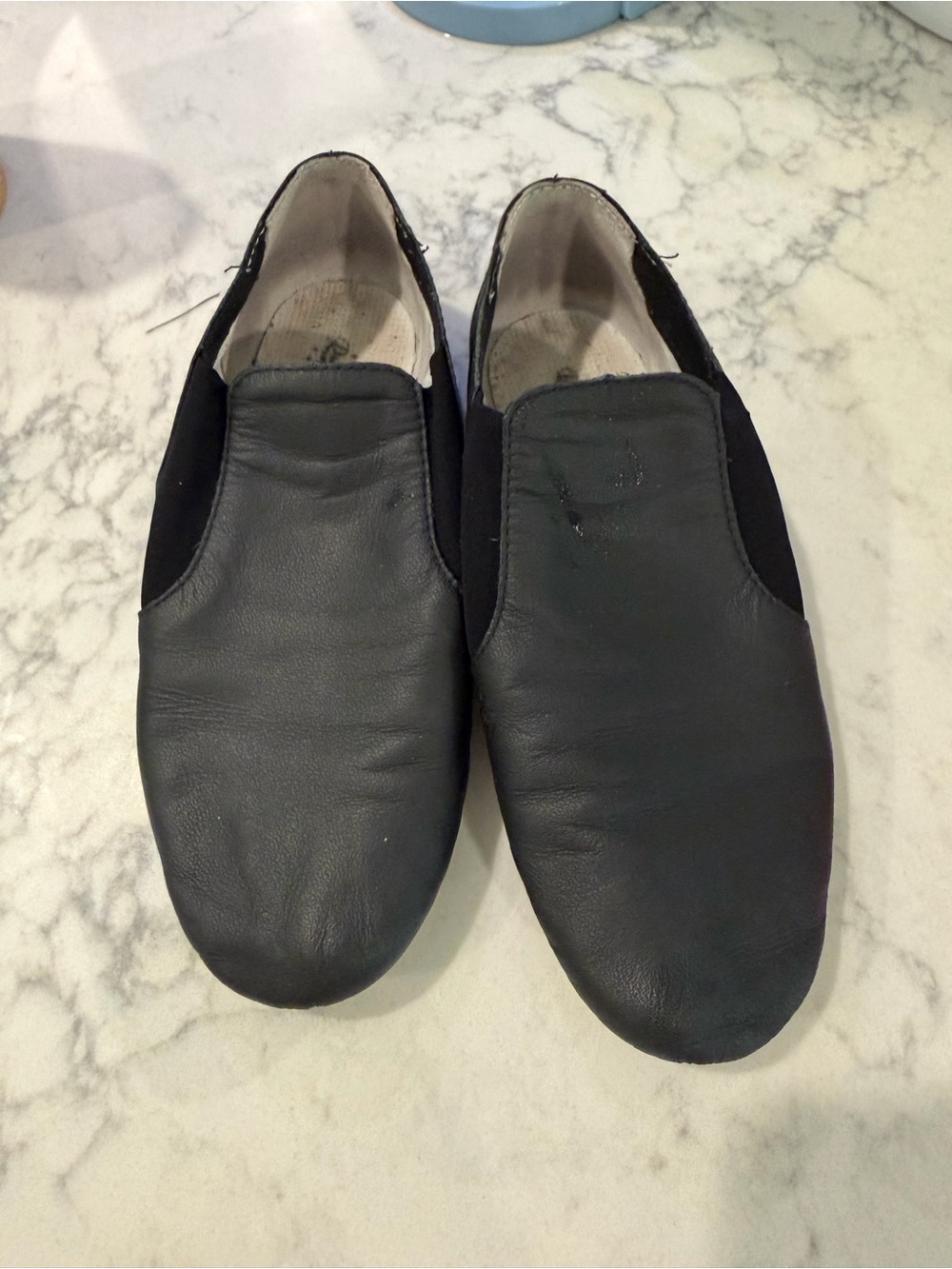 Bloch Black Leather Slip-On Jazz Dance Shoes